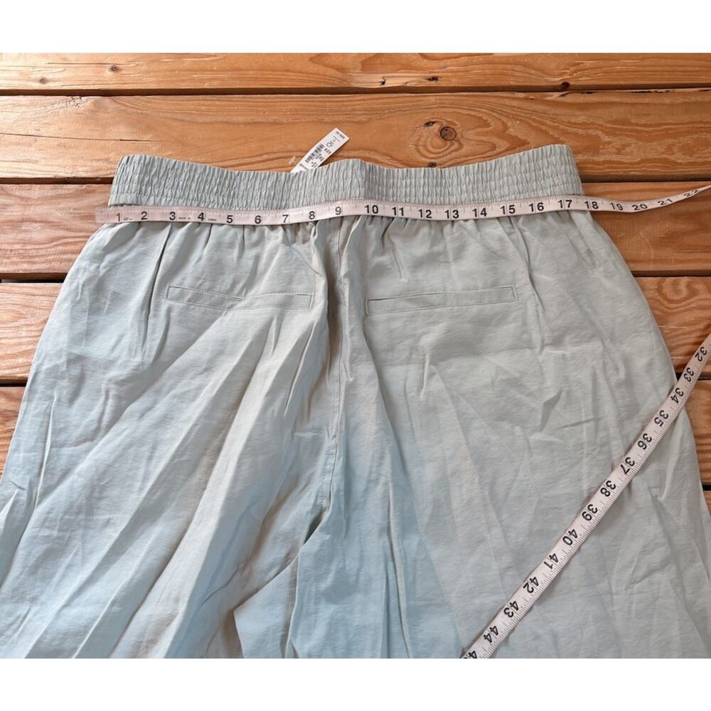 Madewell NWT $98 Women’s The Carley Wide Leg Cotton Pants Size XL Green T6 - Picture 9 of 10